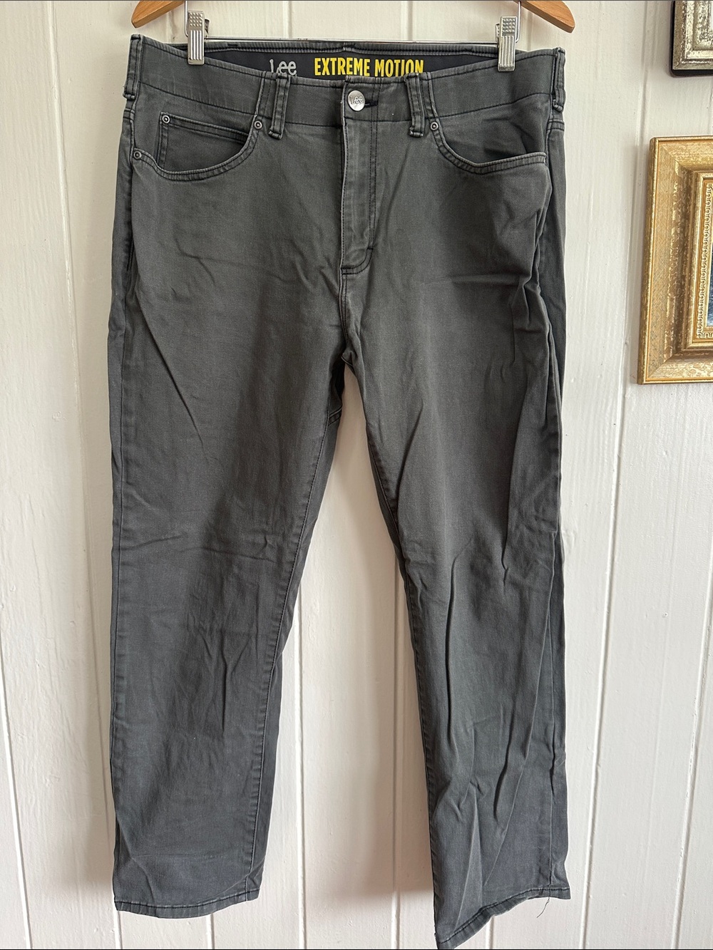 Lee Slim Straight Jeans w 36 l 30 Charcoal Gray